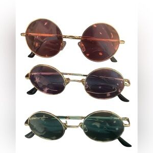 Pink green and red sunglasses coasion brand